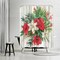 Red Floral I by PI Creative Art Shower Curtain 71&#x22; x 74&#x22;